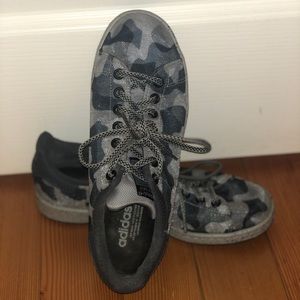 Adidas Stan Smith shoes blue gray camouflage